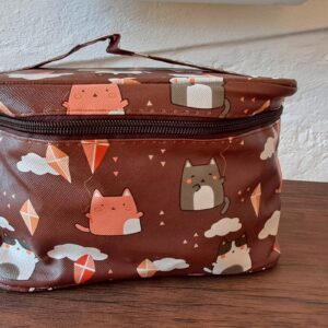 Cosmetic toiletry bag for humans who loves cats