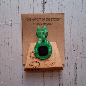 Techno-Feline Cat Fridge Magnet