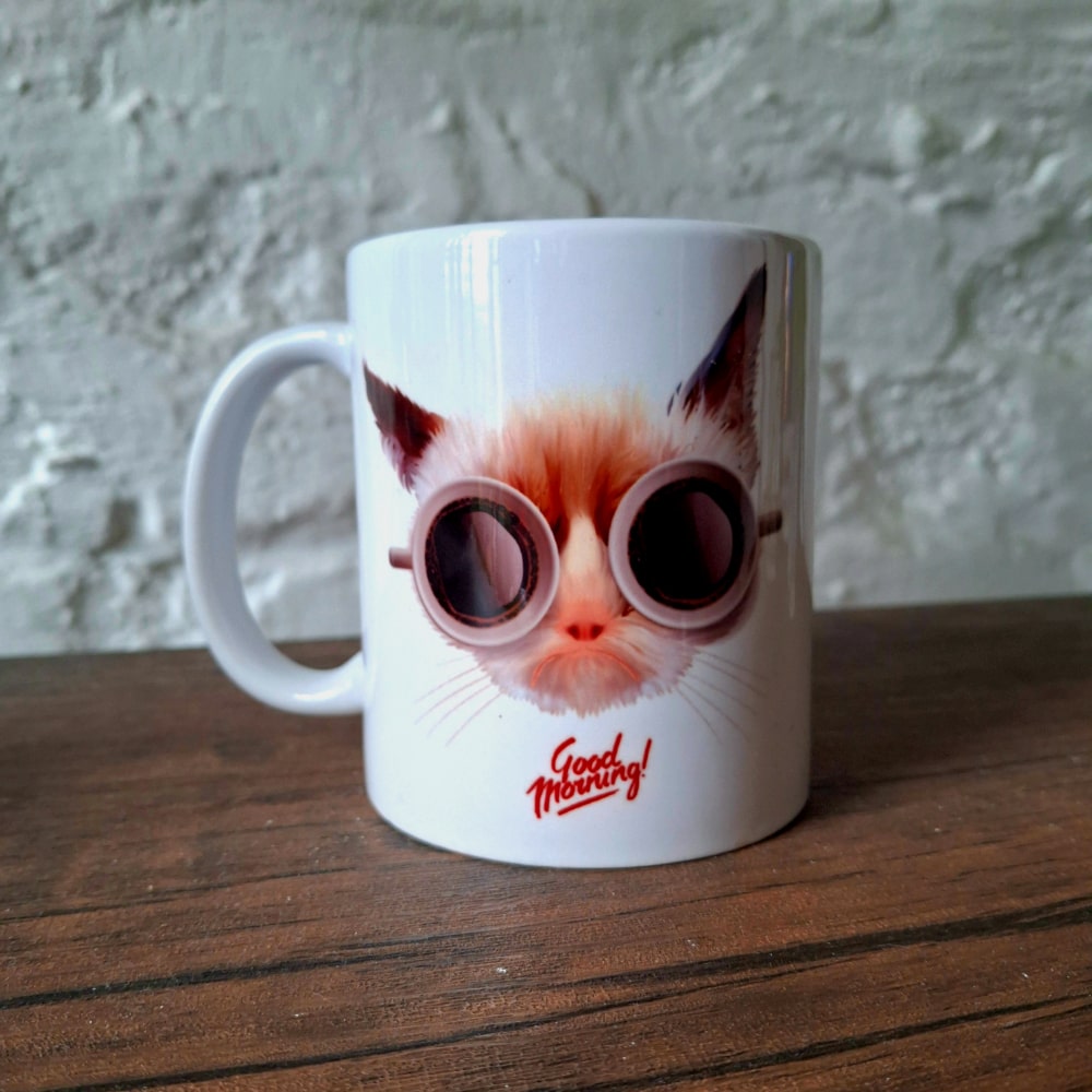 Good Morning Coffee Cat Mug - Image 2