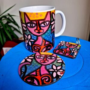 Avant-garde Cat Mug Gift Set